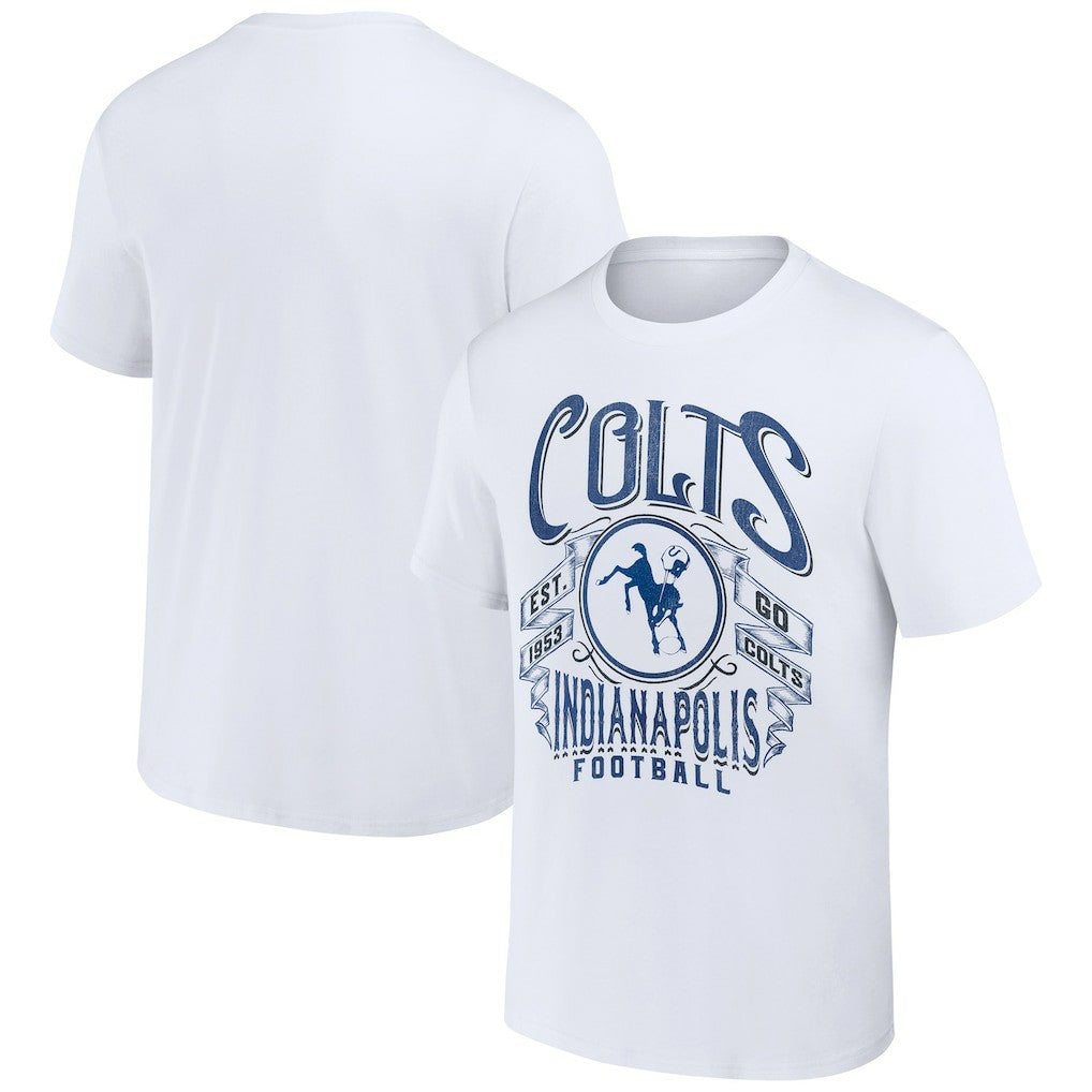 Indianapolis Colts NFL x Darius Rucker Collection Vintage Football T-Shirt White | Fanatics