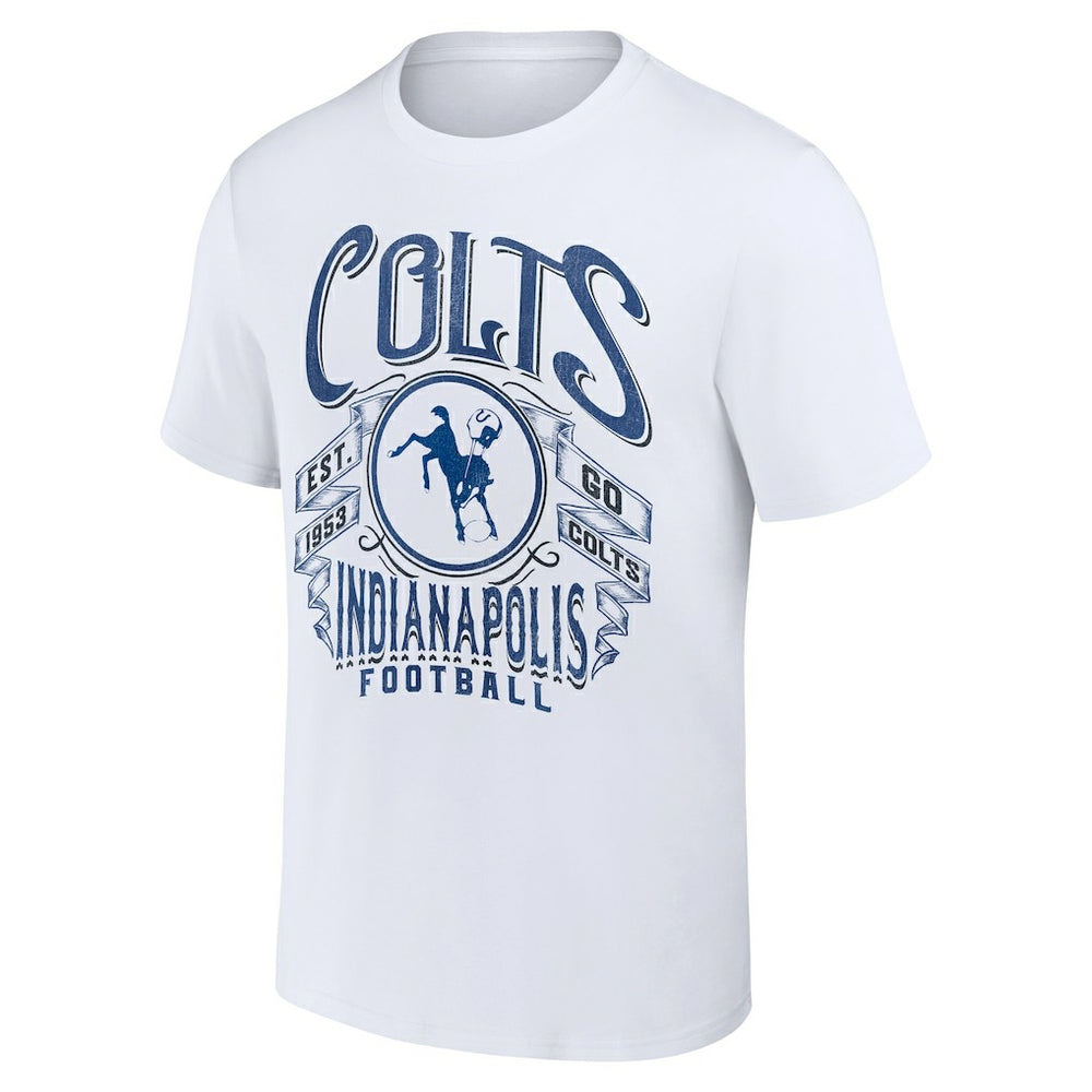 Indianapolis Colts NFL x Darius Rucker Collection Vintage Football T-Shirt White | Fanatics