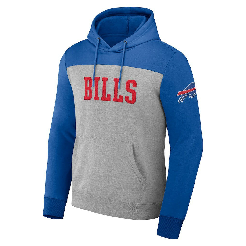 Buffalo Bills NFL x Darius Rucker Collection Color Blocked Pullover Hoodie Heather Gray | Fanatics