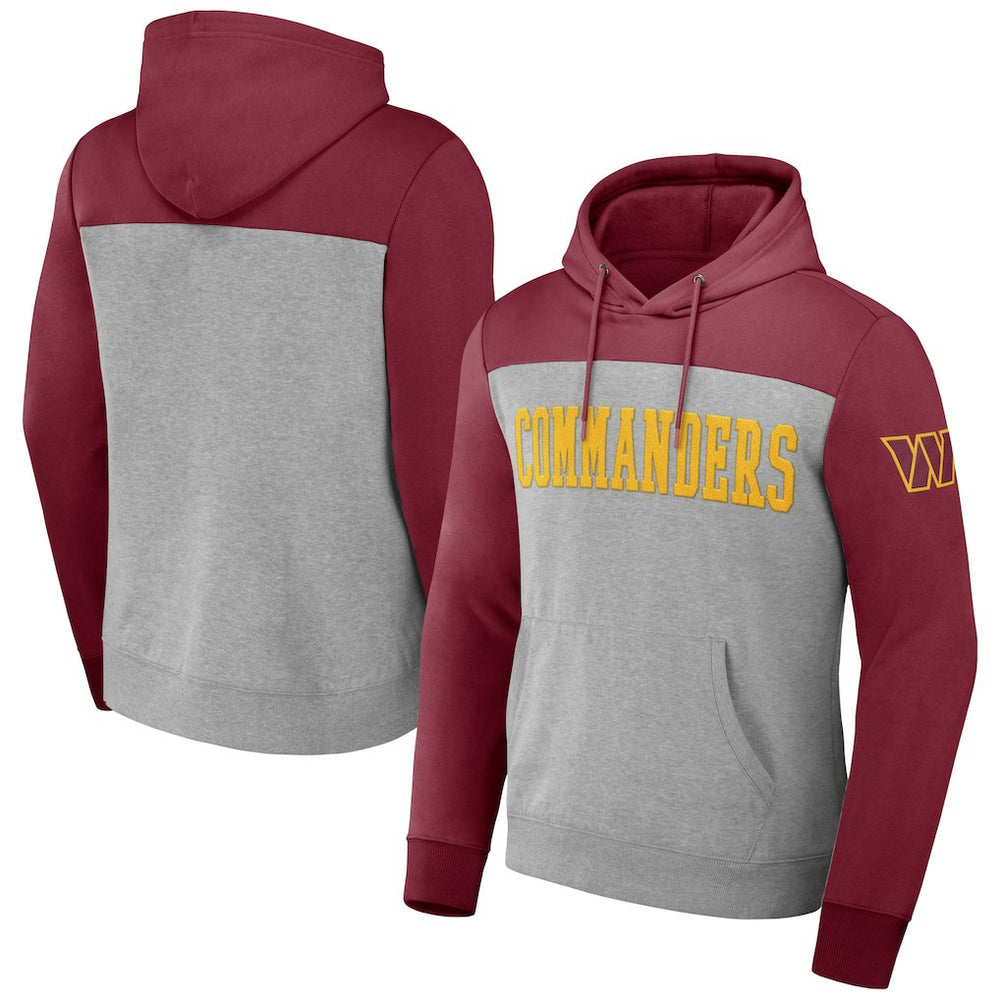 Washington Commanders NFL x Darius Rucker Collection Color Blocked Pullover Hoodie Heather Gray | Fanatics