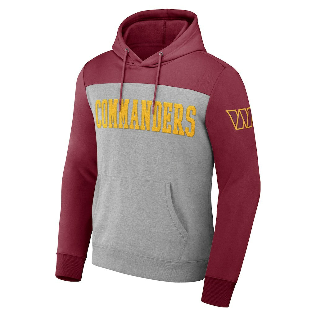 Washington Commanders NFL x Darius Rucker Collection Color Blocked Pullover Hoodie Heather Gray | Fanatics