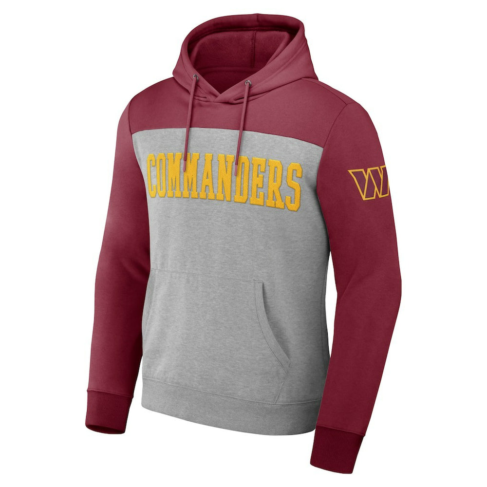 Washington Commanders NFL x Darius Rucker Collection Color Blocked Pullover Hoodie Heather Gray | Fanatics