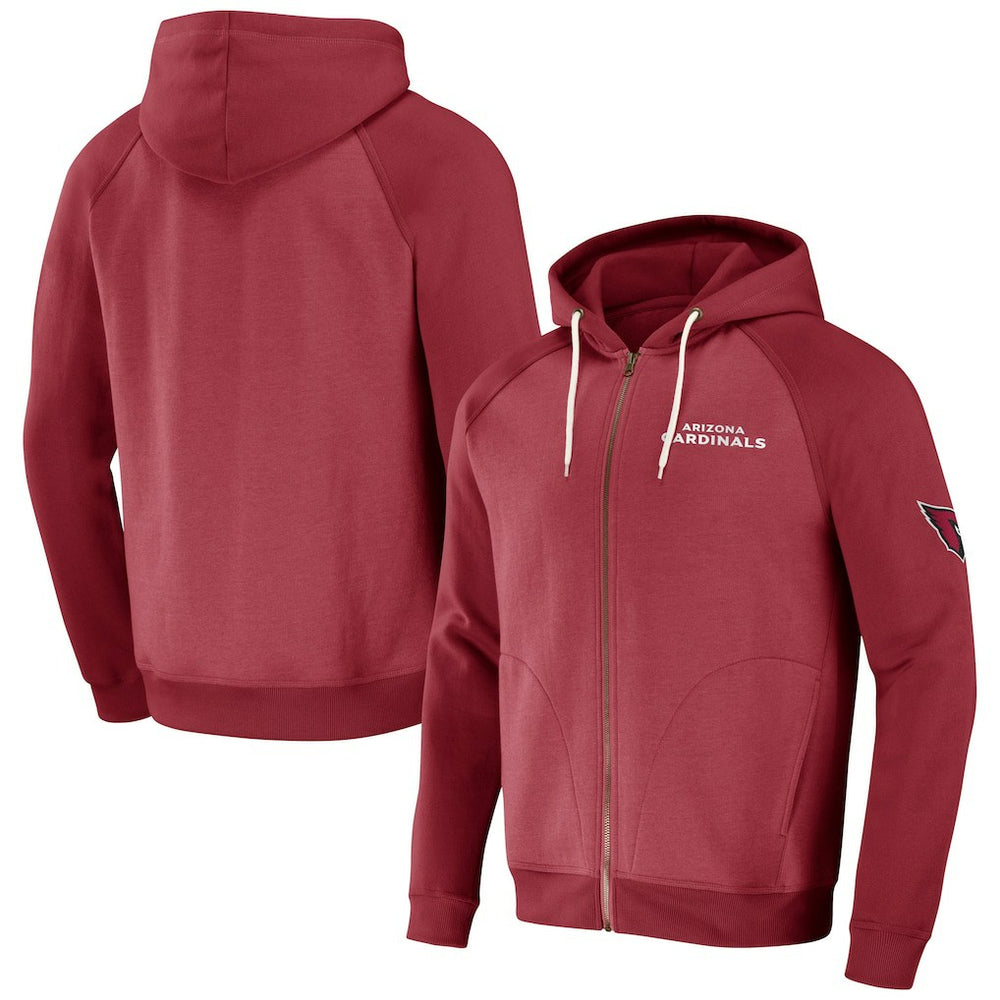 Arizona Cardinals NFL x Darius Rucker Collection Raglan Full-Zip Hoodie Cardinal | Fanatics