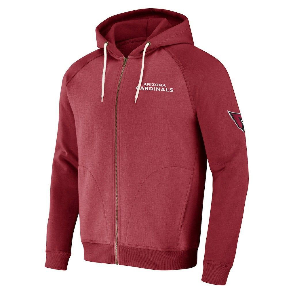 Arizona Cardinals NFL x Darius Rucker Collection Raglan Full-Zip Hoodie Cardinal | Fanatics