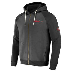 Tampa Bay Buccaneers NFL x Darius Rucker Collection Raglan Full-Zip Hoodie Pewter | Fanatics