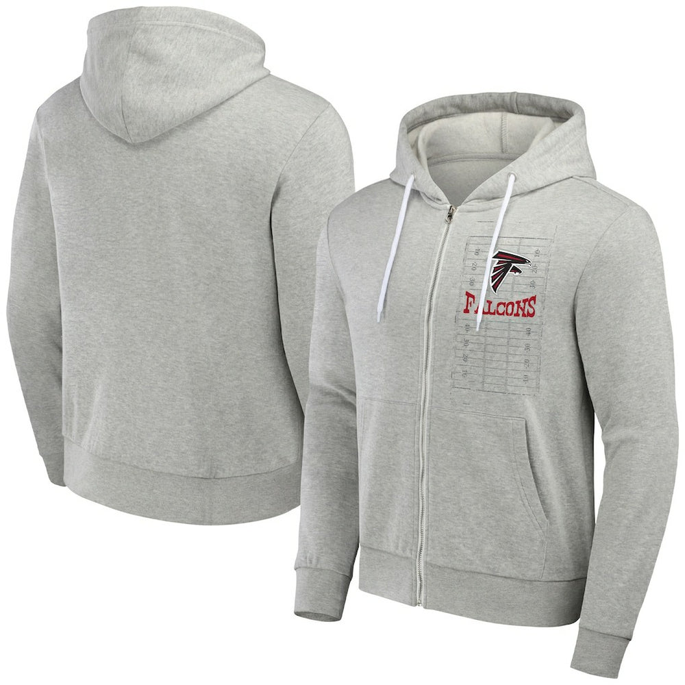 Atlanta Falcons NFL x Darius Rucker Collection Domestic Full-Zip Hoodie Heather Gray | Fanatics