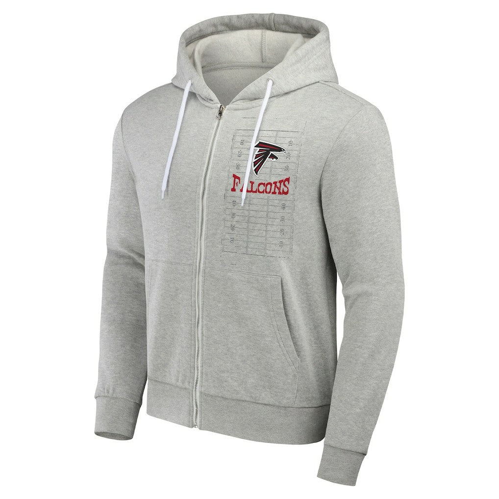 Atlanta Falcons NFL x Darius Rucker Collection Domestic Full-Zip Hoodie Heather Gray | Fanatics