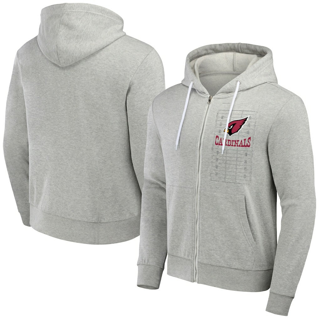 Arizona Cardinals NFL x Darius Rucker Collection Domestic Full-Zip Hoodie Heather Gray | Fanatics
