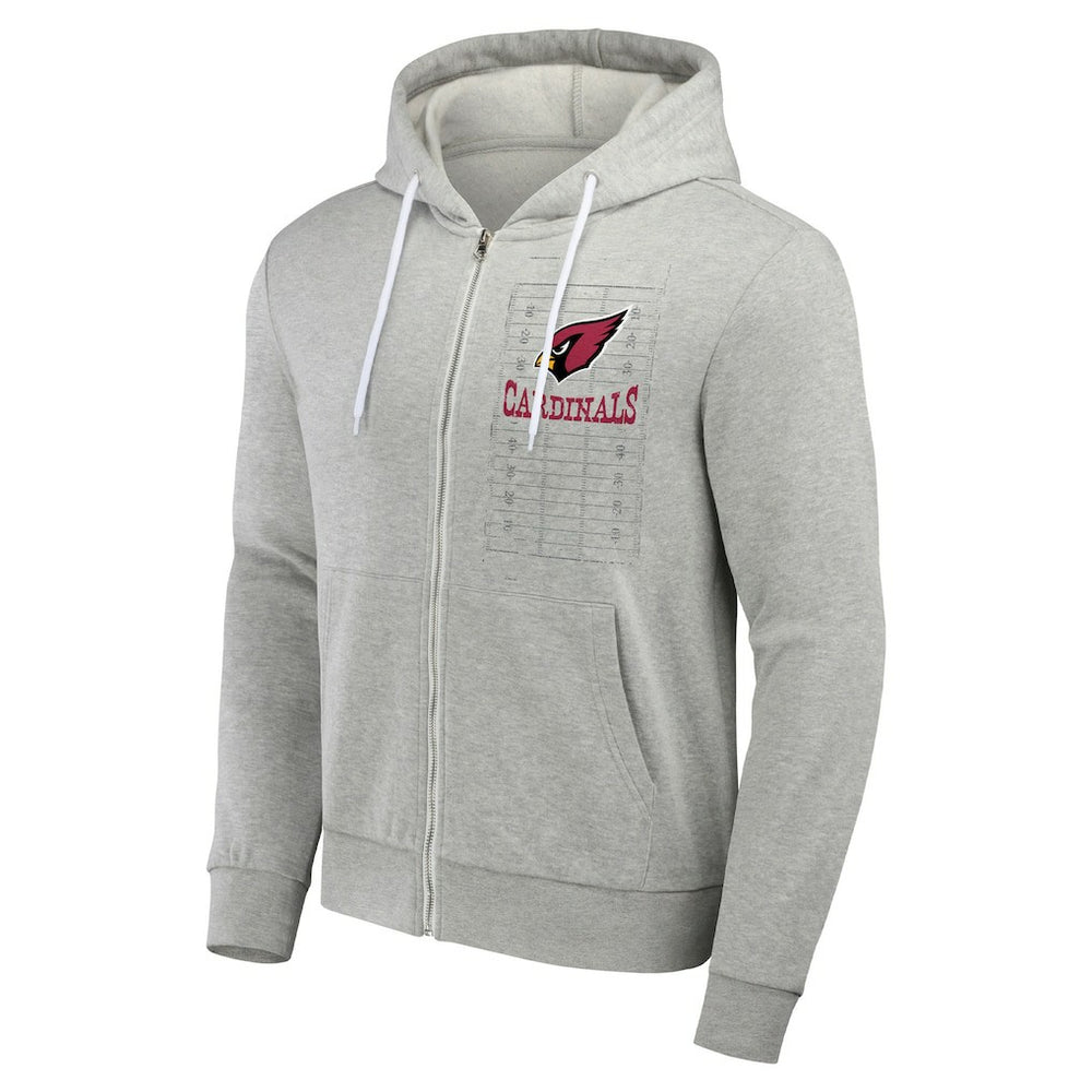 Arizona Cardinals NFL x Darius Rucker Collection Domestic Full-Zip Hoodie Heather Gray | Fanatics