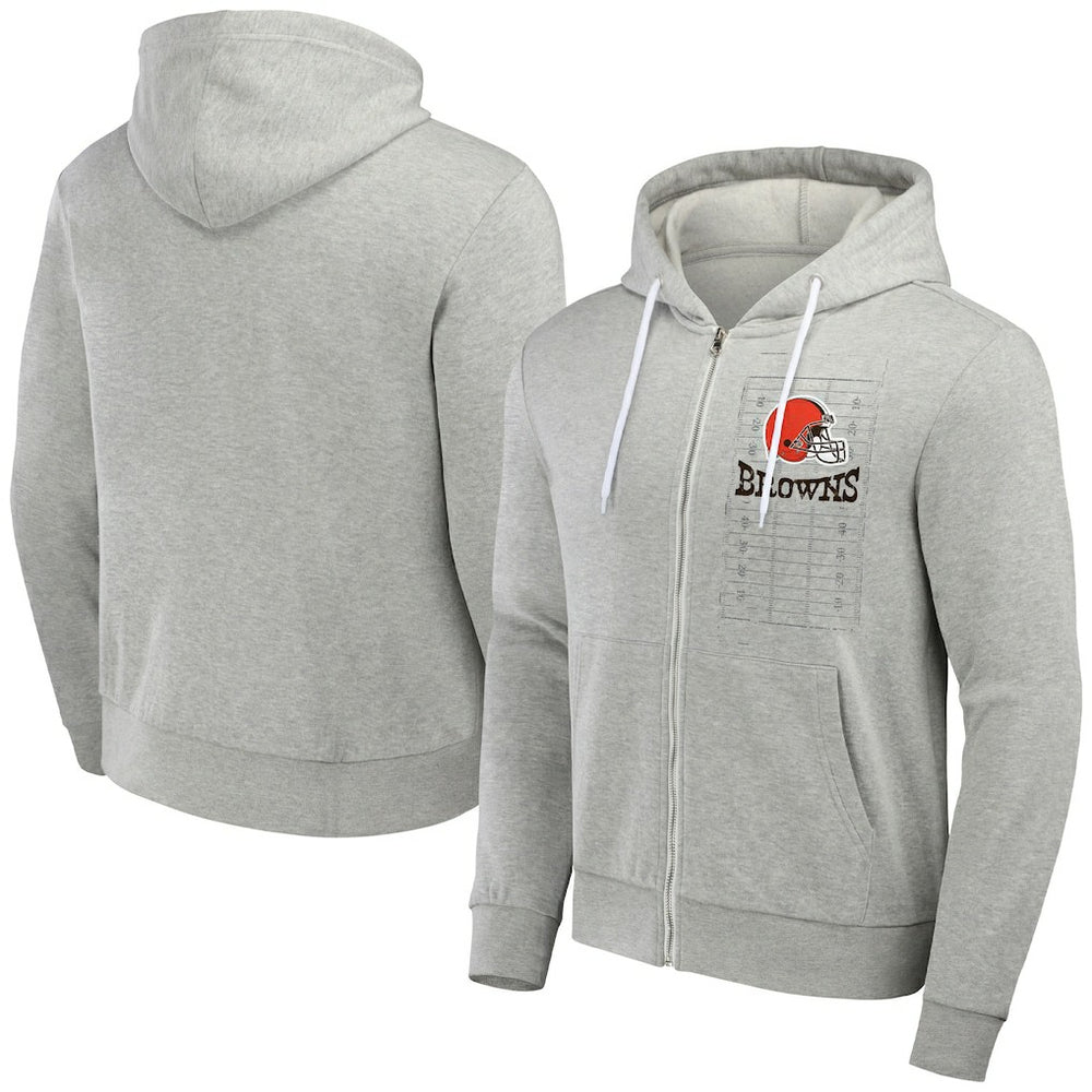 Cleveland Browns NFL x Darius Rucker Collection Domestic Full-Zip Hoodie Heather Gray | Fanatics