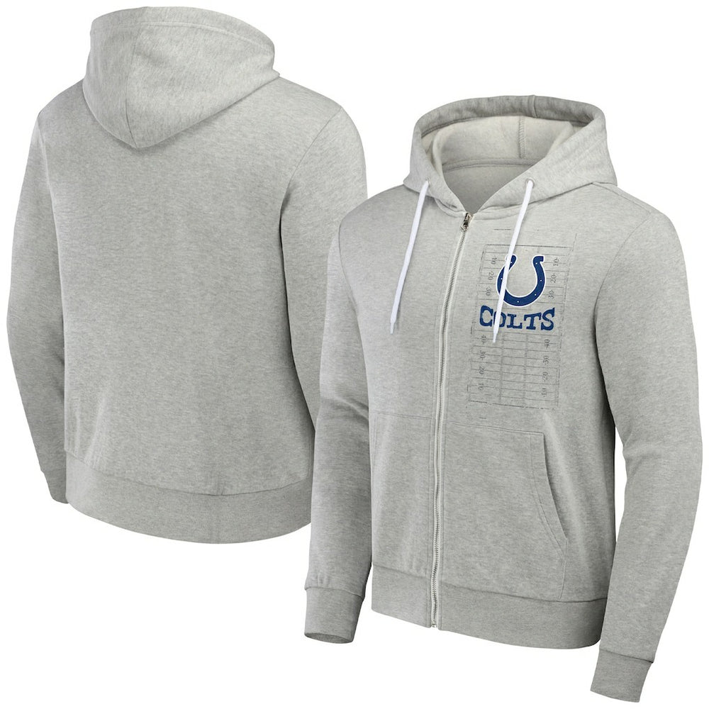 Indianapolis Colts NFL x Darius Rucker Collection Domestic Full-Zip Hoodie Heather Gray | Fanatics