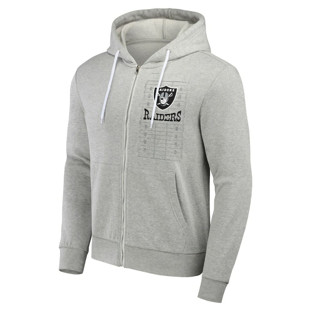 Las Vegas Raiders NFL x Darius Rucker Collection Domestic Full-Zip Hoodie Heather Gray | Fanatics