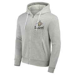 New Orleans Saints NFL x Darius Rucker Collection Domestic Full-Zip Hoodie Heather Gray | Fanatics