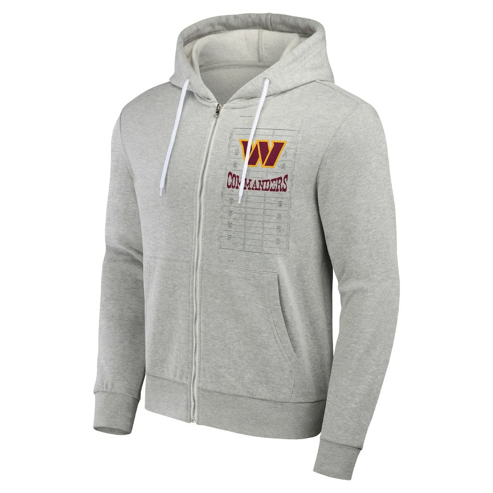 Washington Commanders NFL x Darius Rucker Collection Domestic Full-Zip Hoodie Heather Gray | Fanatics
