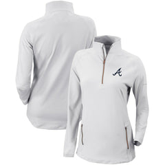 Atlanta Braves Columbia Women's Omni-Wick Outward Nine Quarter-Zip Pullover Top - MLB