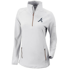 Atlanta Braves Columbia Women's Omni-Wick Outward Nine Quarter-Zip Pullover Top - MLB