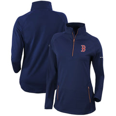 Boston Red Sox Columbia Women's Omni-Wick Outward Nine Quarter-Zip Pullover Top - MLB
