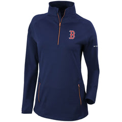 Boston Red Sox Columbia Women's Omni-Wick Outward Nine Quarter-Zip Pullover Top - MLB