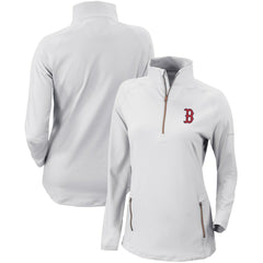 Boston Red Sox Columbia Women's Omni-Wick Outward Nine Quarter-Zip Pullover Top - MLB