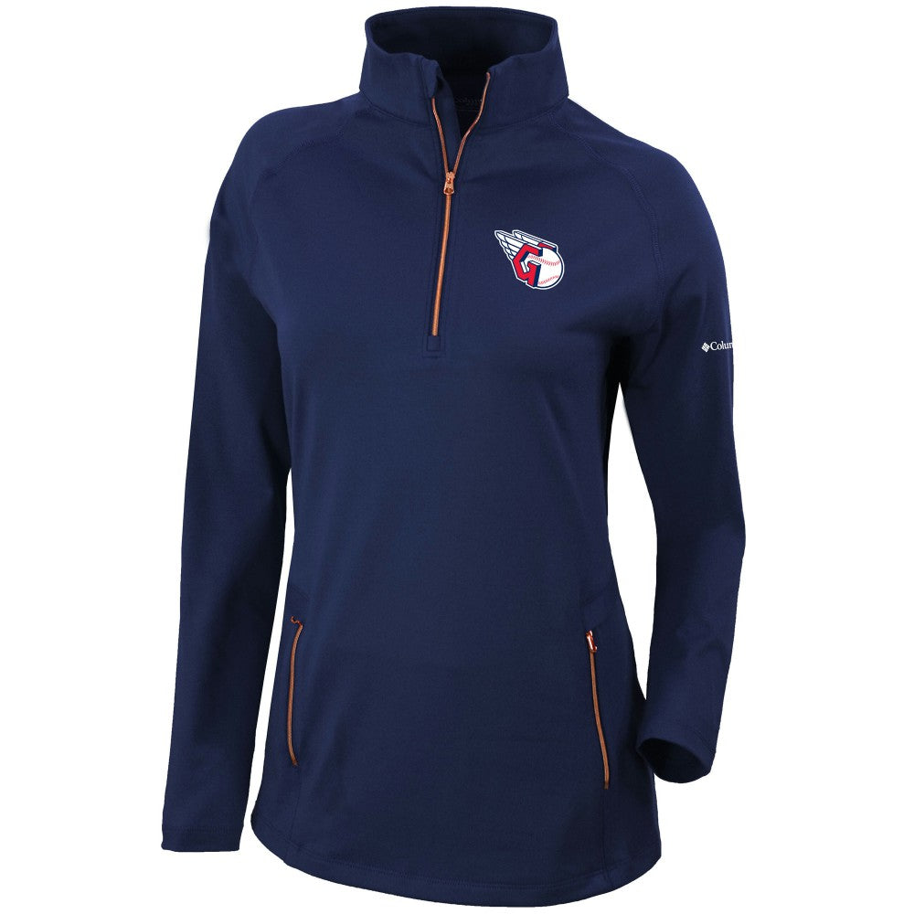 Cleveland Guardians Columbia Women's Omni-Wick Outward Nine Quarter-Zip Pullover Top - MLB