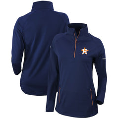 Houston Astros Columbia Women's Omni-Wick Outward Nine Quarter-Zip Pullover Top - MLB
