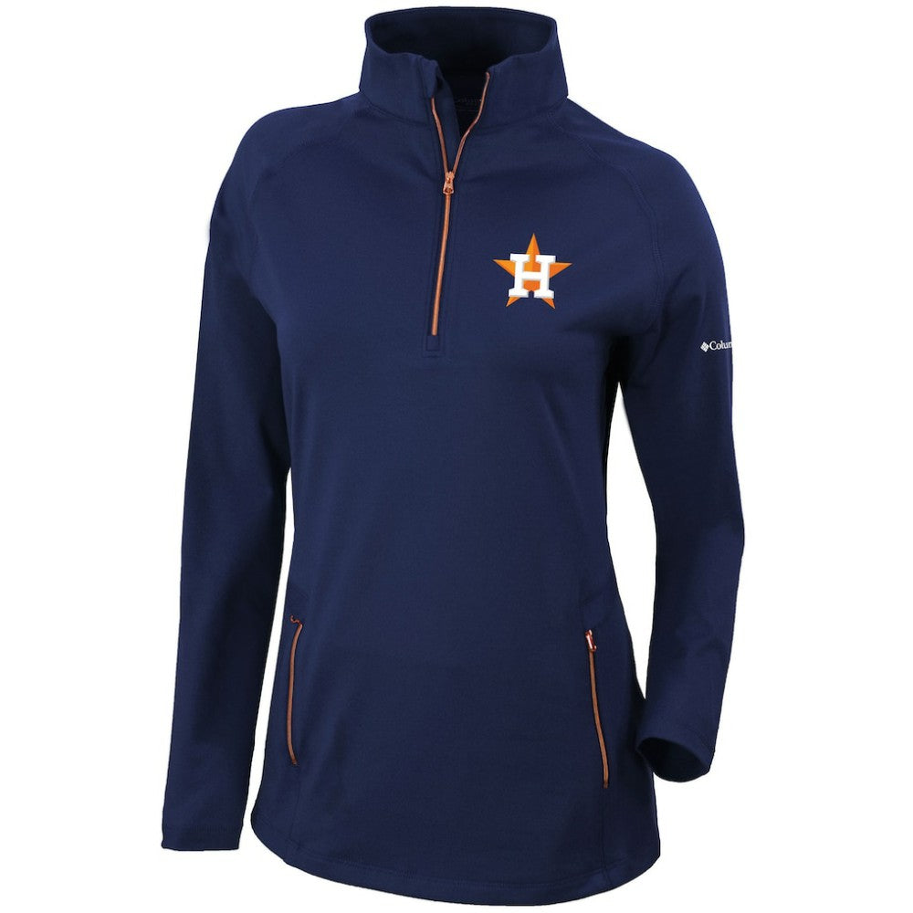 Houston Astros Columbia Women's Omni-Wick Outward Nine Quarter-Zip Pullover Top - MLB