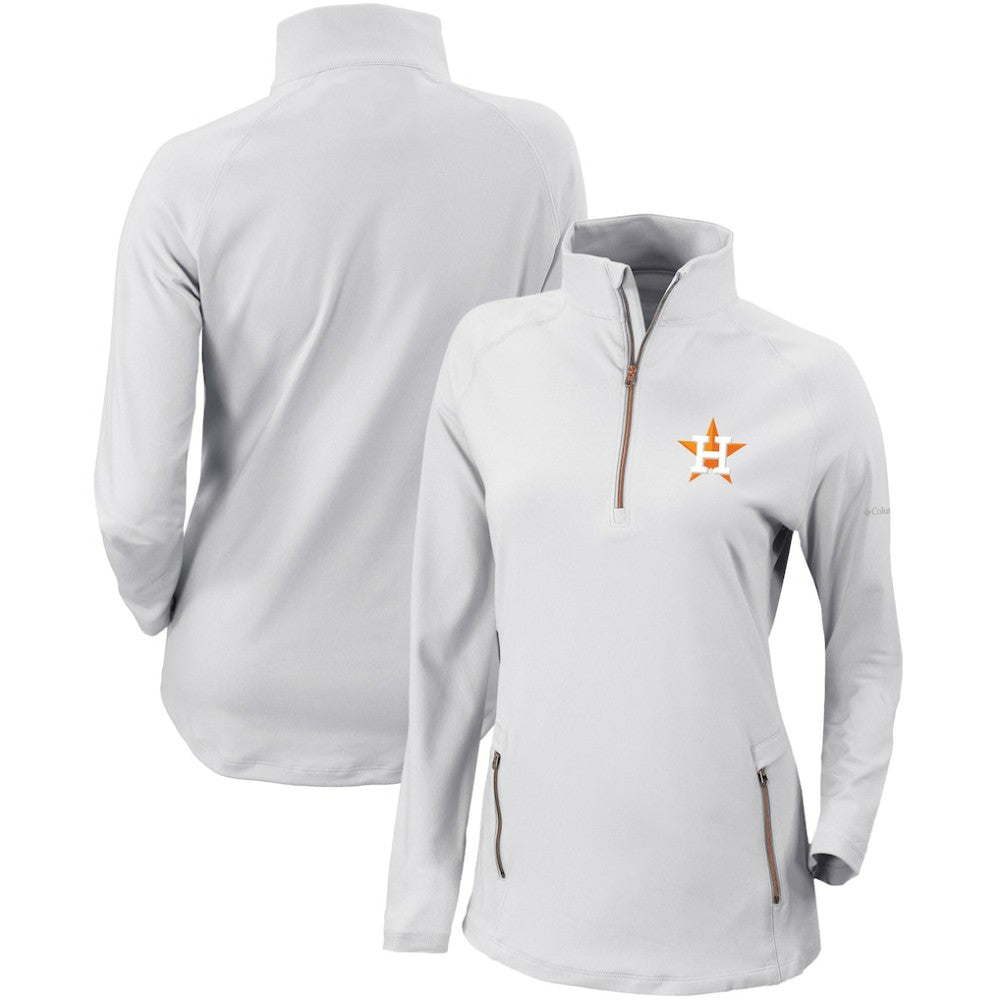 Houston Astros Columbia Women's Omni-Wick Outward Nine Quarter-Zip Pullover Top - MLB