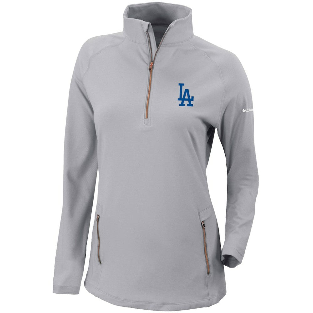 Los Angeles Dodgers Columbia Women's Omni-Wick Outward Nine Quarter-Zip Pullover Top - MLB