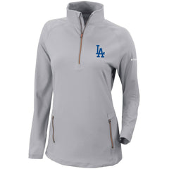 Los Angeles Dodgers Columbia Women's Omni-Wick Outward Nine Quarter-Zip Pullover Top - MLB