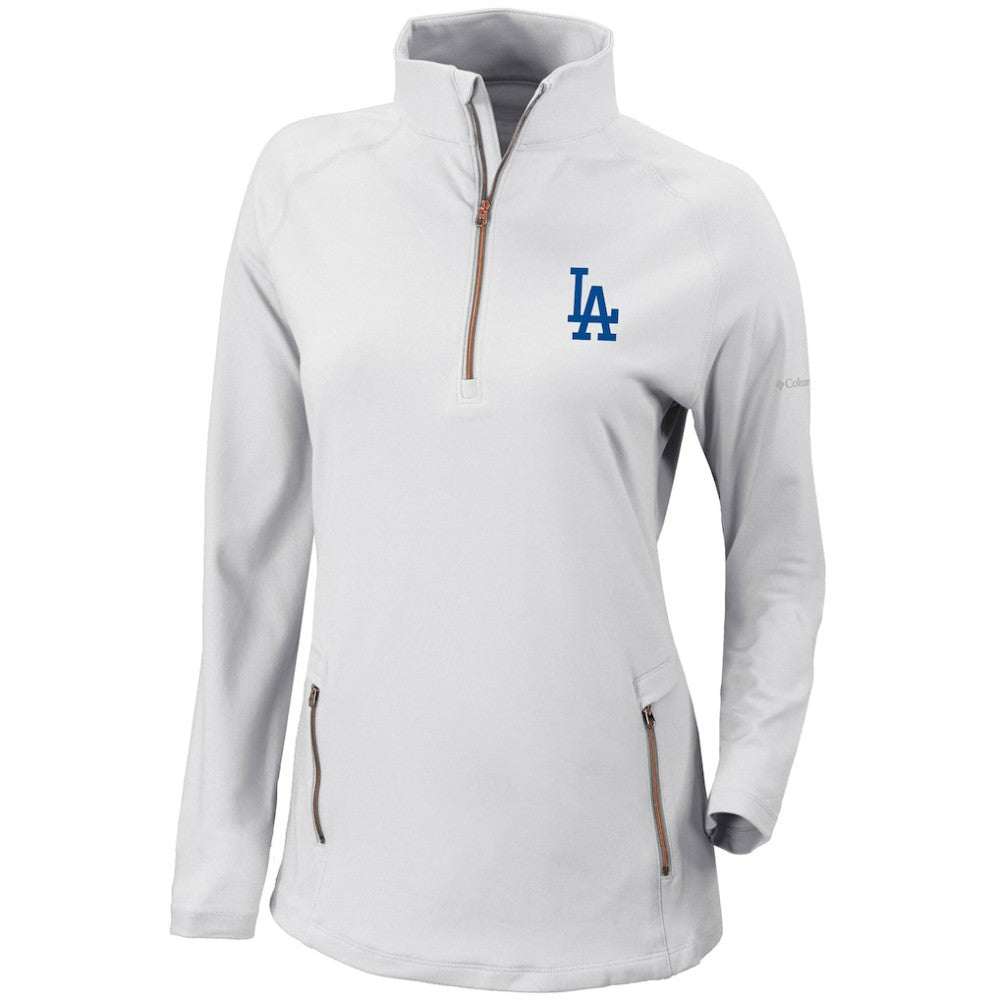 Los Angeles Dodgers Columbia Women's Omni-Wick Outward Nine Quarter-Zip Pullover Top - MLB