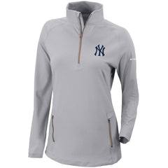 New York Yankees Columbia Women's Omni-Wick Outward Nine Quarter-Zip Pullover Top - MLB