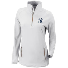 New York Yankees Columbia Women's Omni-Wick Outward Nine Quarter-Zip Pullover Top - MLB