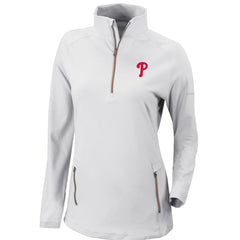 Philadelphia Phillies Columbia Women's Omni-Wick Outward Nine Quarter-Zip Pullover Top - MLB