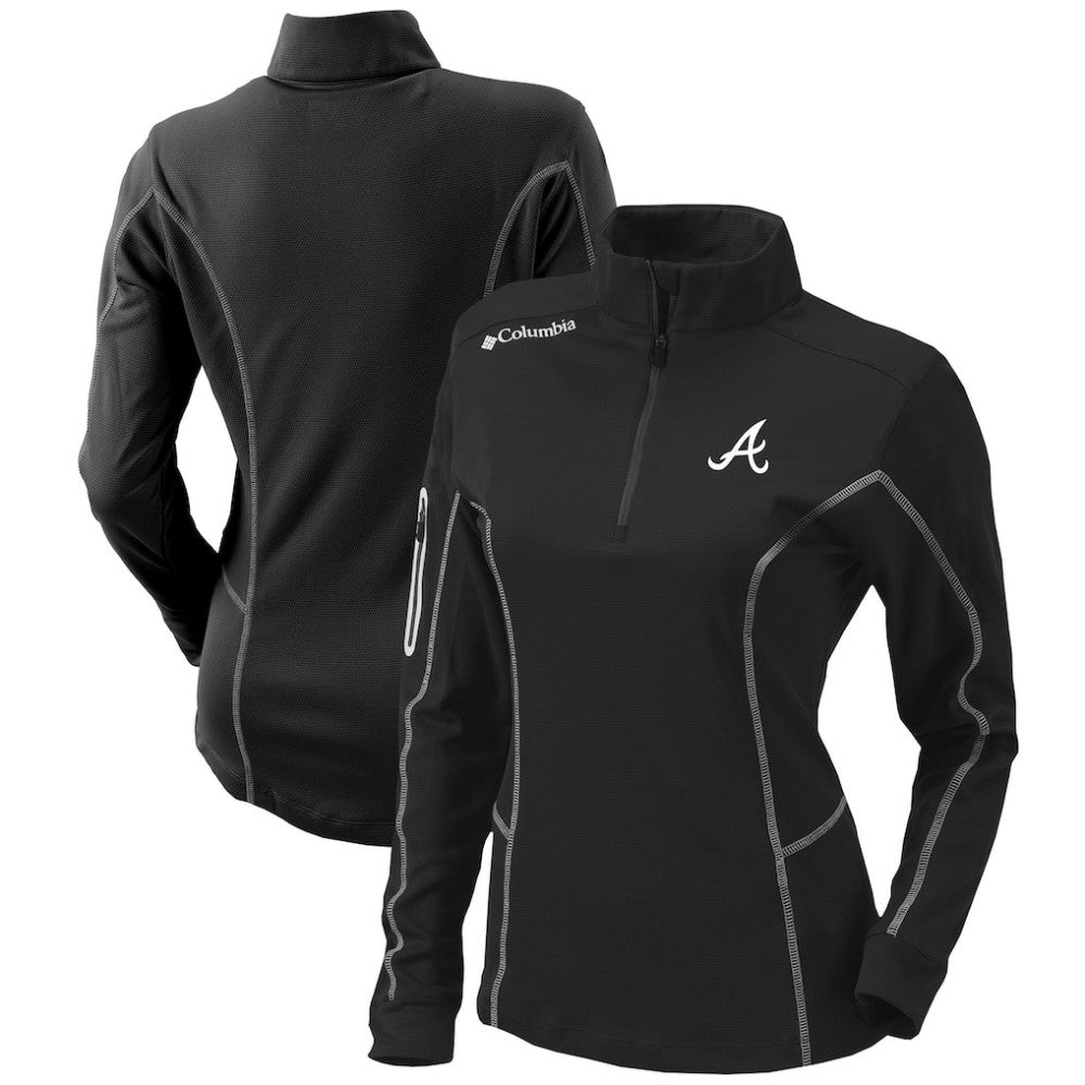 Atlanta Braves Columbia Women's Omni-Wick Shotgun Quarter-Zip Pullover Top - MLB