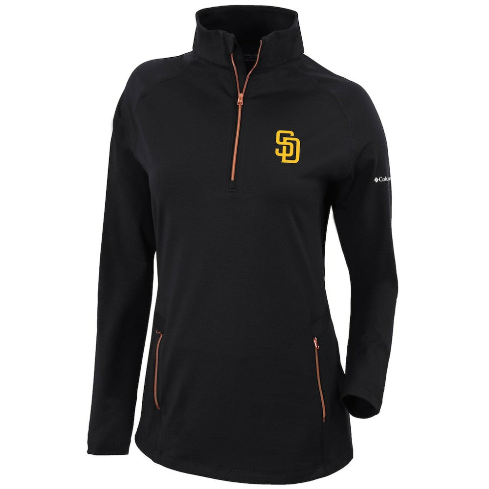 San Diego Padres Columbia Women's Omni-Wick Outward Nine Quarter-Zip Pullover Top - MLB