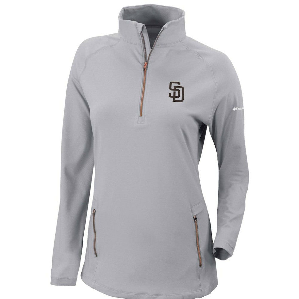 San Diego Padres Columbia Women's Omni-Wick Outward Nine Quarter-Zip Pullover Top - MLB