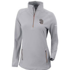 San Diego Padres Columbia Women's Omni-Wick Outward Nine Quarter-Zip Pullover Top - MLB