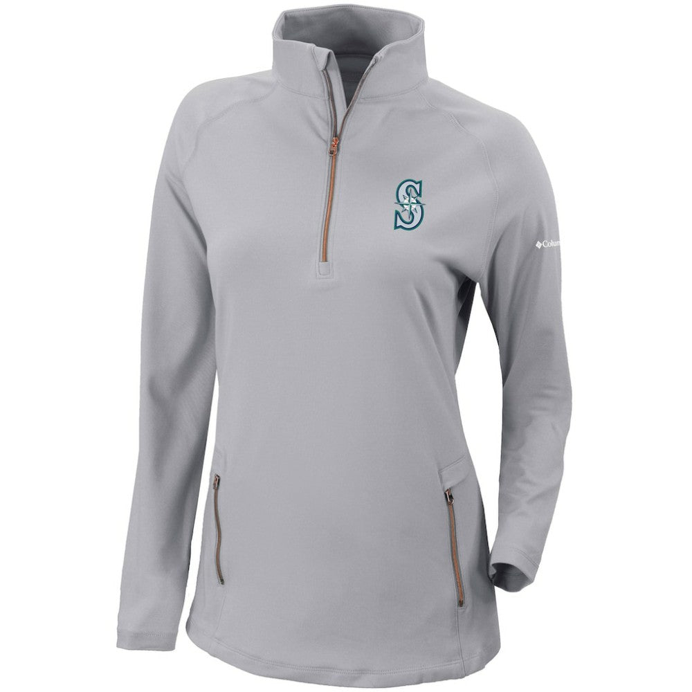 Seattle Mariners Columbia Women's Omni-Wick Outward Nine Quarter-Zip Pullover Top - MLB