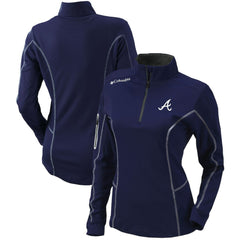 Atlanta Braves Columbia Women's Omni-Wick Shotgun Quarter-Zip Pullover Top - MLB