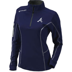 Atlanta Braves Columbia Women's Omni-Wick Shotgun Quarter-Zip Pullover Top - MLB