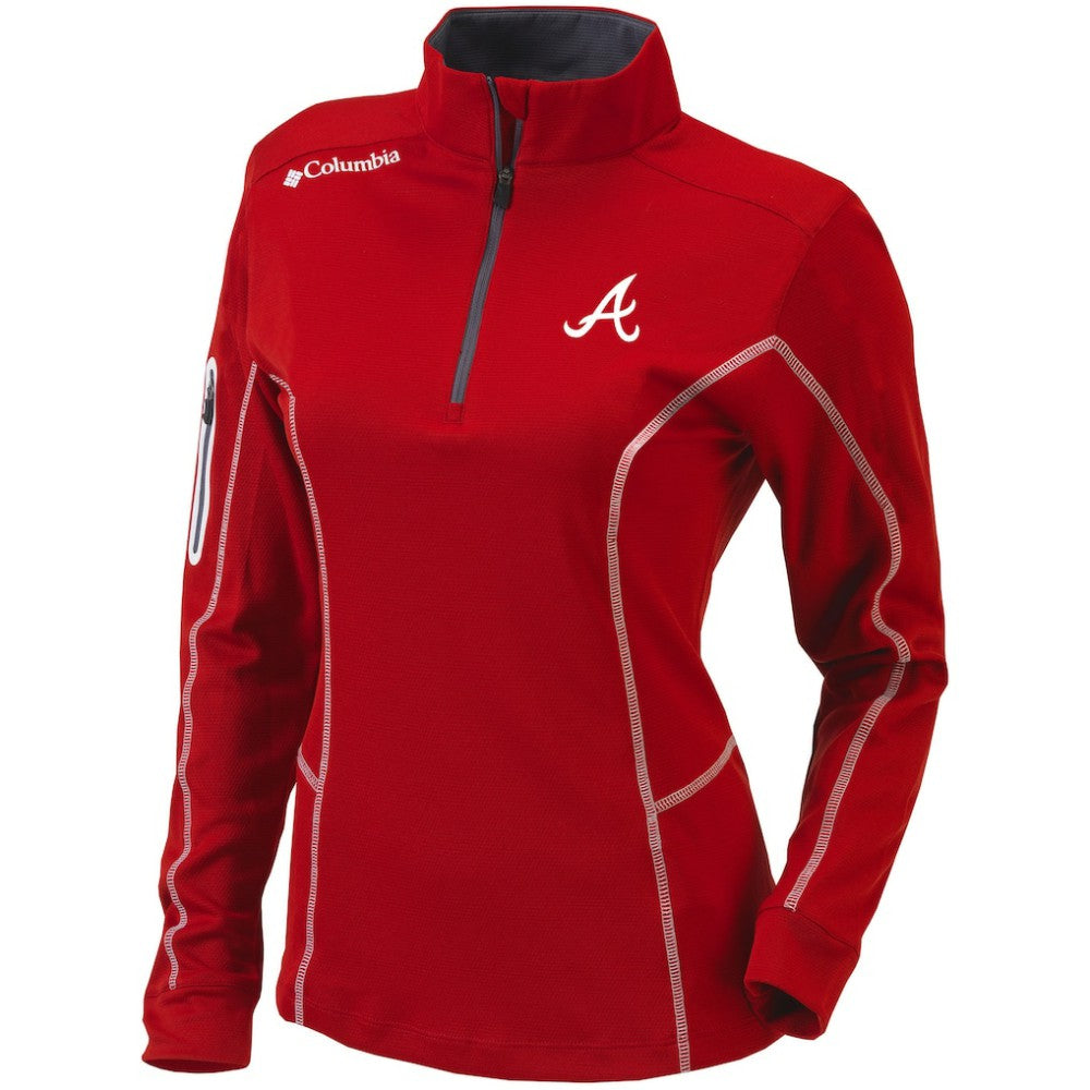 Atlanta Braves Columbia Women's Omni-Wick Shotgun Quarter-Zip Pullover Top - MLB