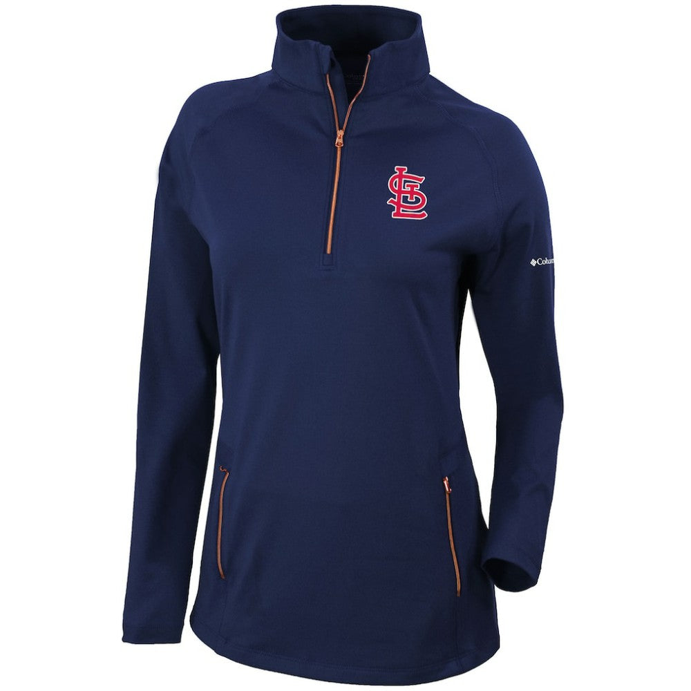 St. Louis Cardinals Columbia Women's Omni-Wick Outward Nine Quarter-Zip Pullover Top - MLB