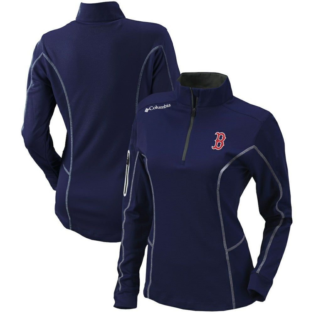 Boston Red Sox Columbia Women's Omni-Wick Shotgun Quarter-Zip Pullover Top - MLB