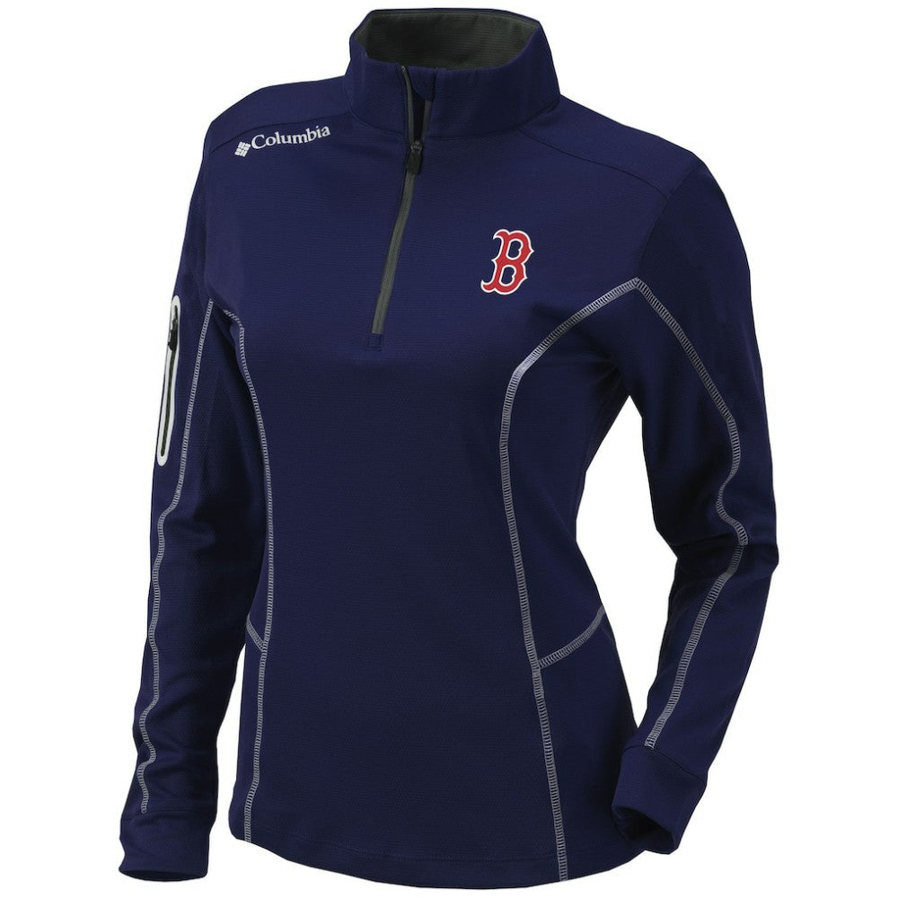Boston Red Sox Columbia Women's Omni-Wick Shotgun Quarter-Zip Pullover Top - MLB