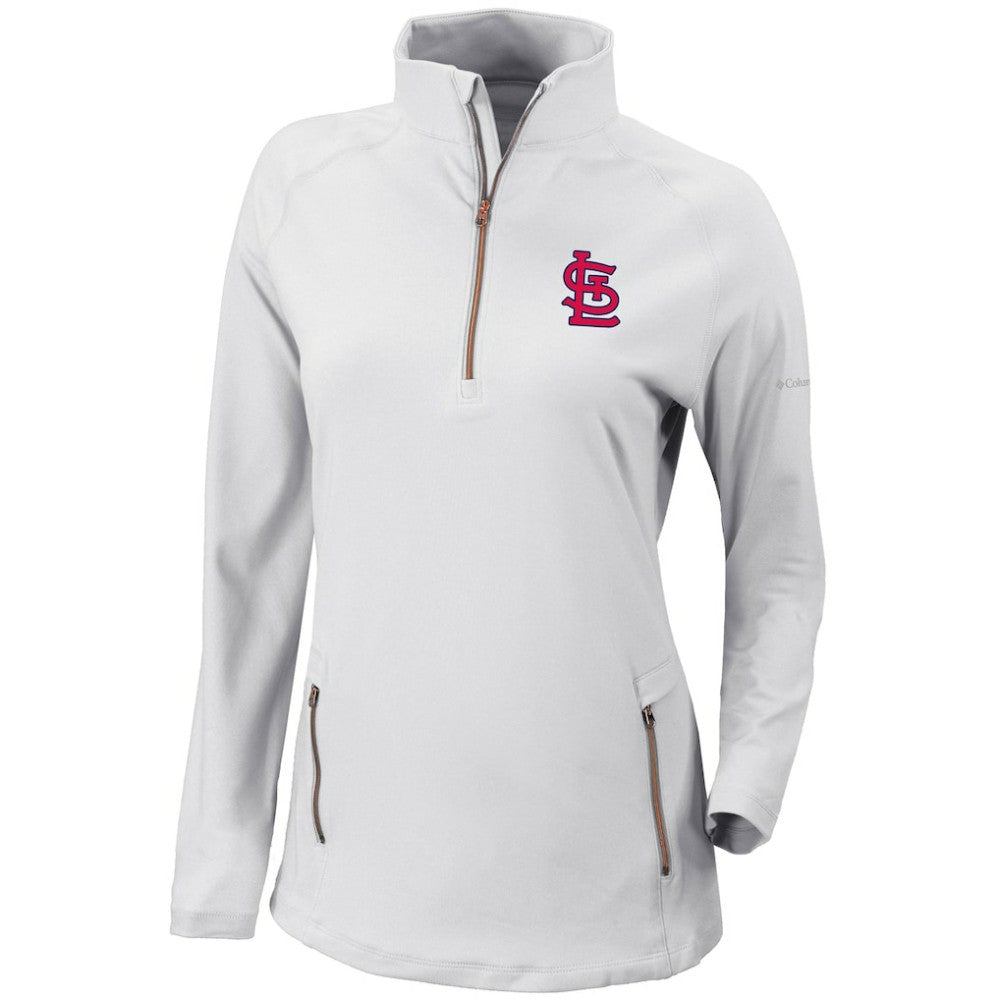 St. Louis Cardinals Columbia Women's Omni-Wick Outward Nine Quarter-Zip Pullover Top - MLB