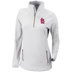 St. Louis Cardinals Columbia Women's Omni-Wick Outward Nine Quarter-Zip Pullover Top - MLB