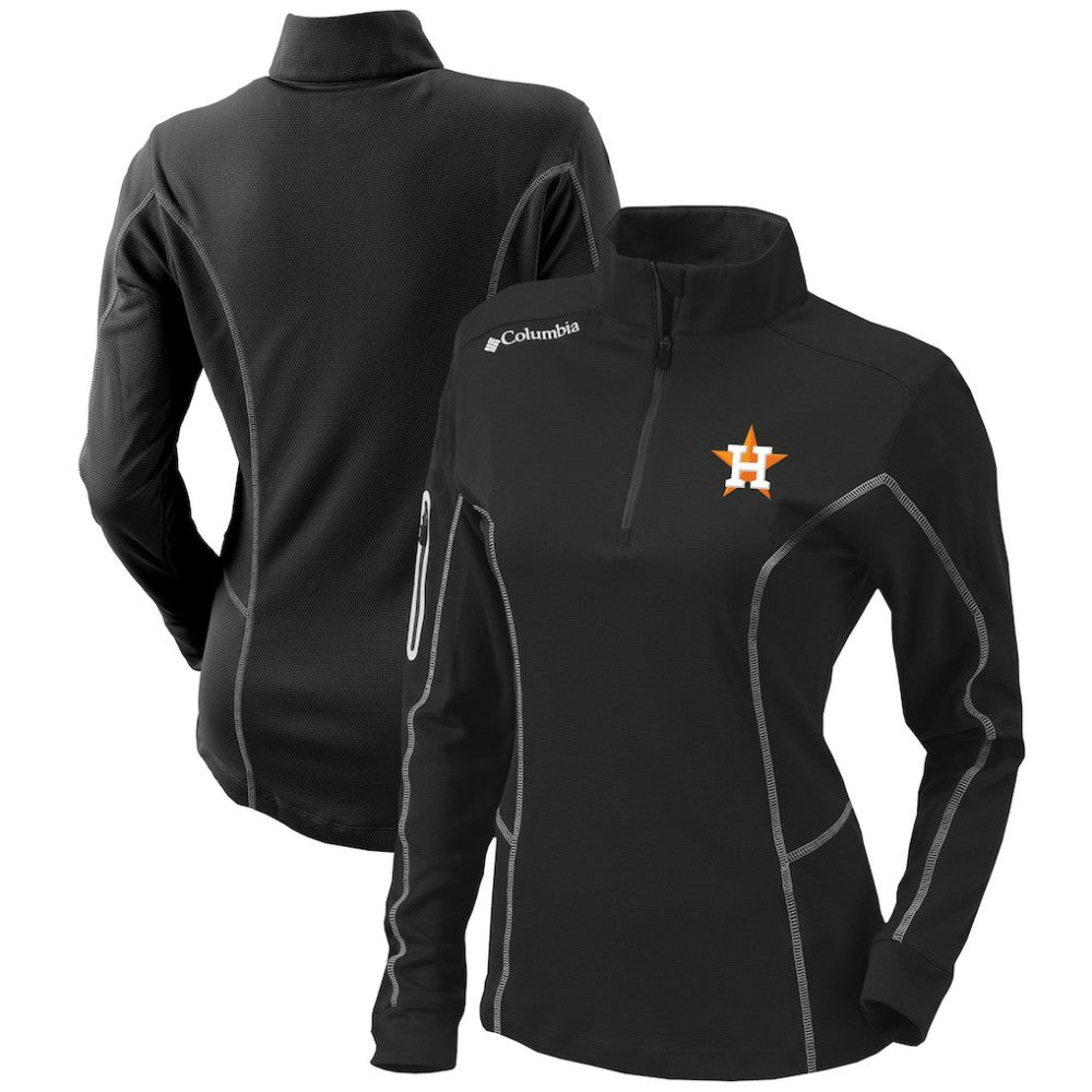 Houston Astros Columbia Women's Omni-Wick Shotgun Quarter-Zip Pullover Top - MLB