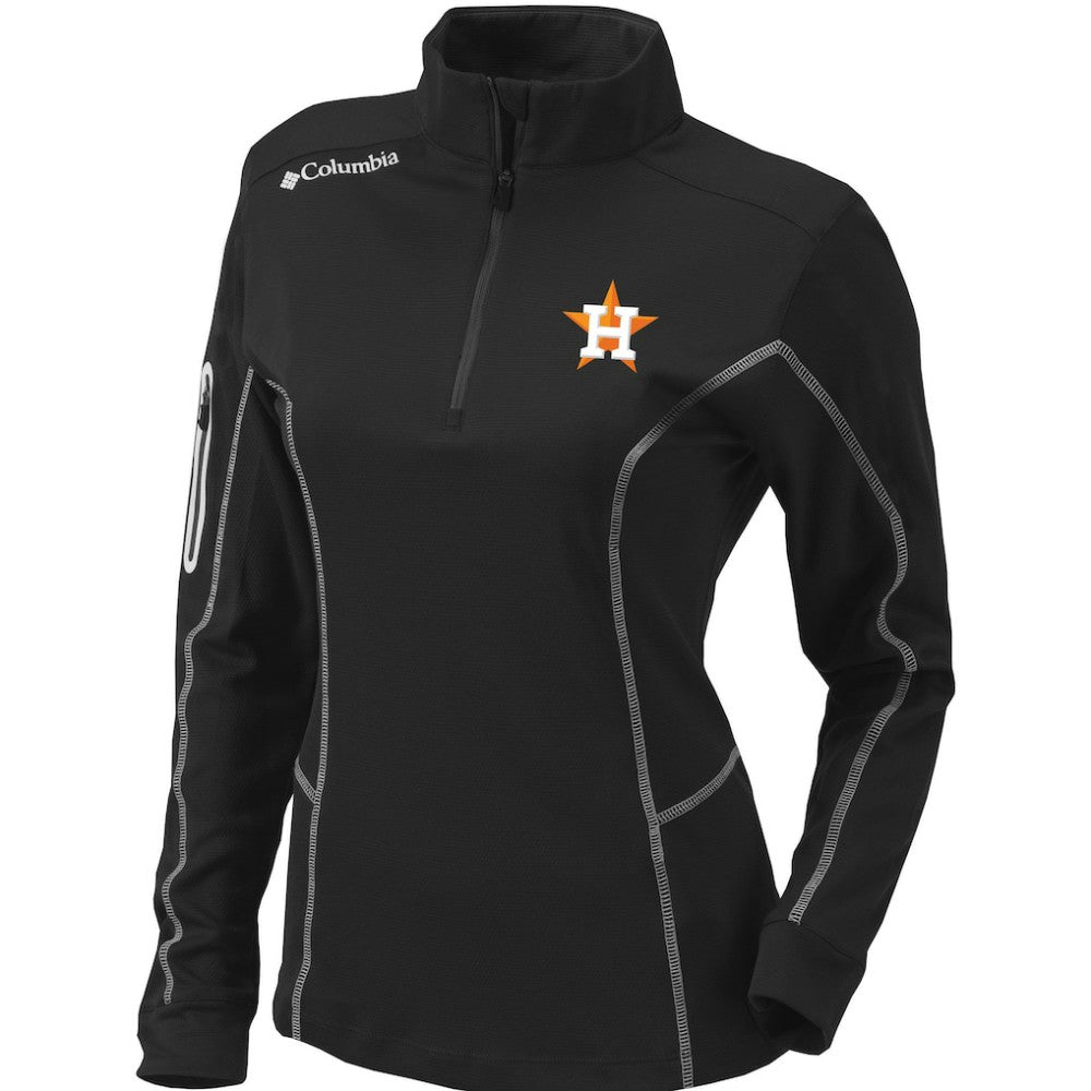 Houston Astros Columbia Women's Omni-Wick Shotgun Quarter-Zip Pullover Top - MLB