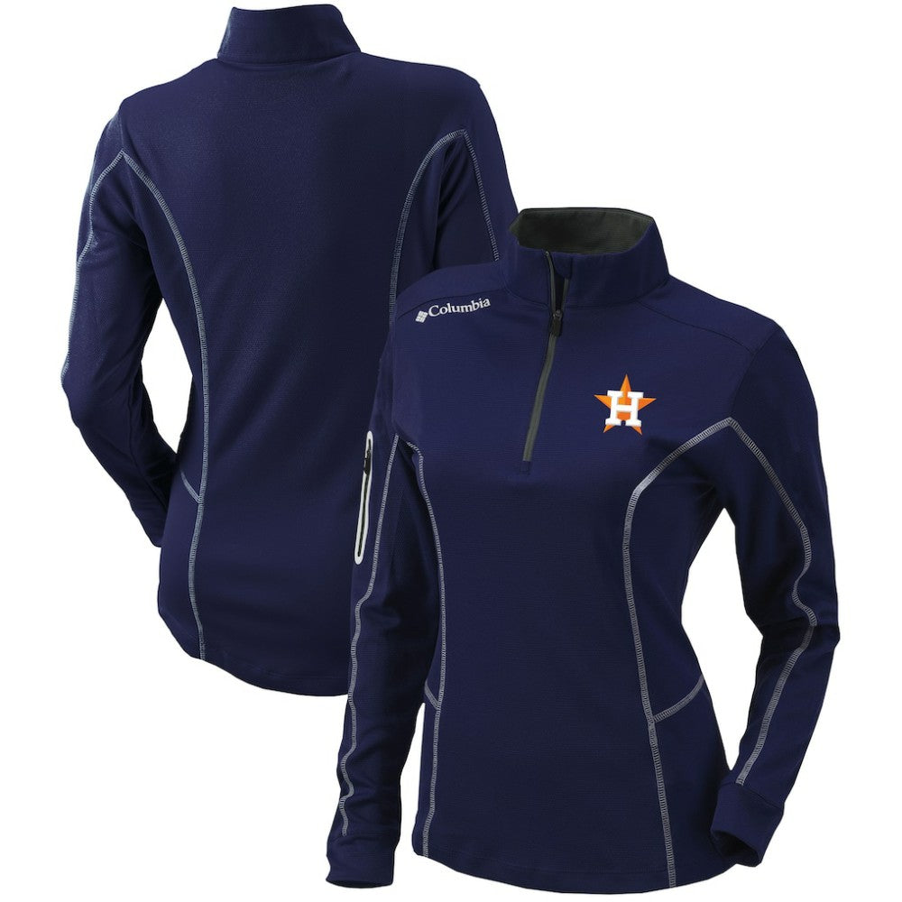 Houston Astros Columbia Women's Omni-Wick Shotgun Quarter-Zip Pullover Top - MLB