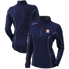Houston Astros Columbia Women's Omni-Wick Shotgun Quarter-Zip Pullover Top - MLB